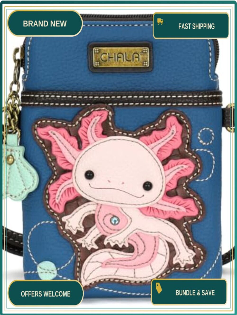 PU Leather Canvas Crossbody Cell Phone Purse Adjustable Strap Pouch